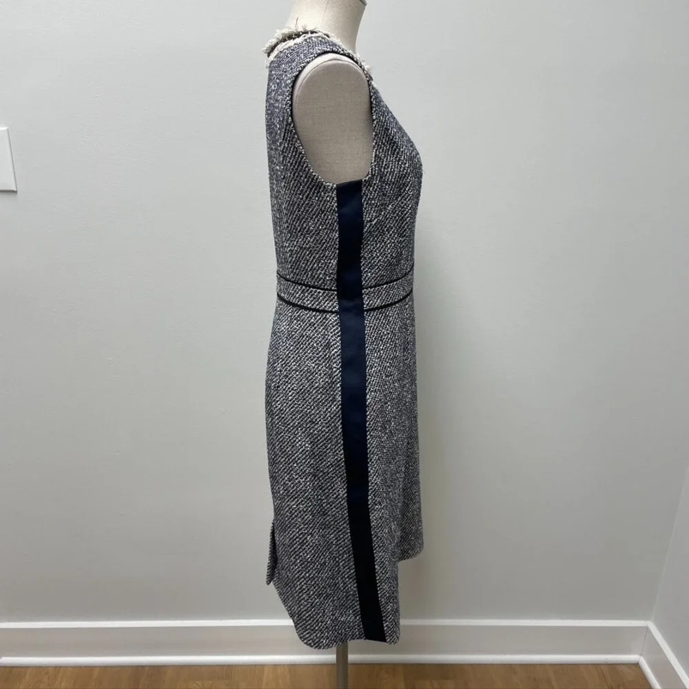 Tory Burch Sheath Dress‎ Womens 4 Blue Tweed Jacket Business Career Teacher